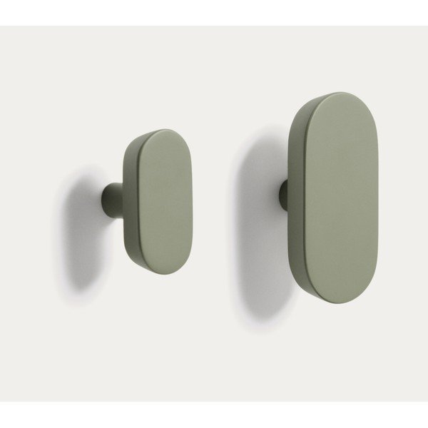 Zelene zidne kuke u setu 2 kom od masivne bukve Arely – Kave Home-image-2