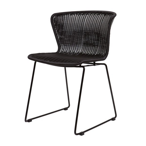 Crne od umjetnog ratana vrtne stolice u setu 2 kom Wings – WOOOD