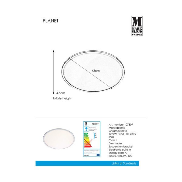 Stropna svjetiljka Markslöjd Planet Plafond, ⌀ 42 cm-image-2