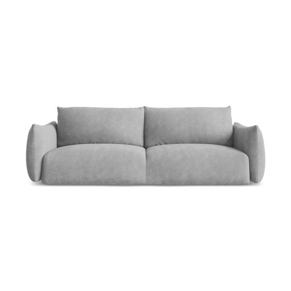 Svijetlo siva sklopiva sofa od šenila 230 cm Leila – Makamii