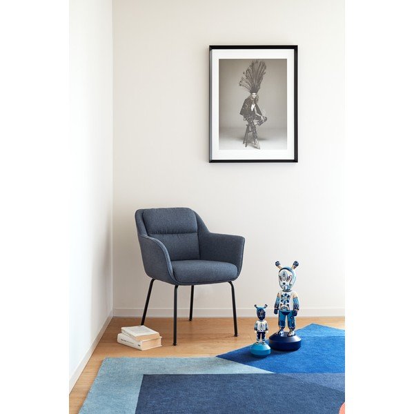 Plava podstavljena blagovaonska stolica s naslonima za ruke Sadira – Teulat-image-1