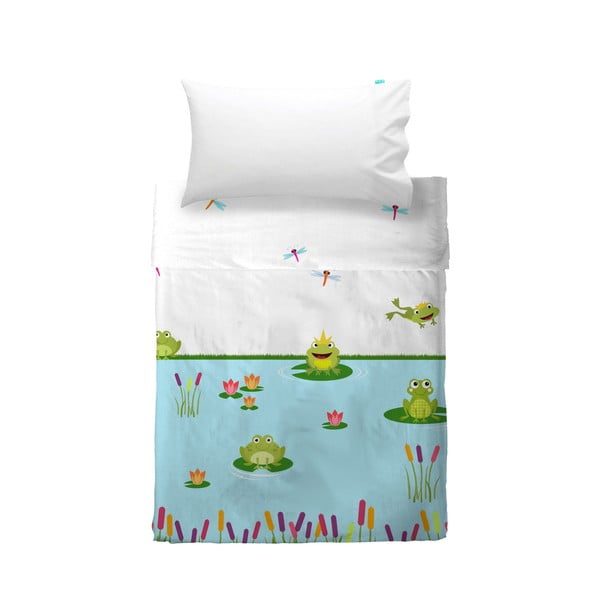 Dječja navlaka za jastuk i prekrivač Lisica Happy Frog, 100 x 130 cm