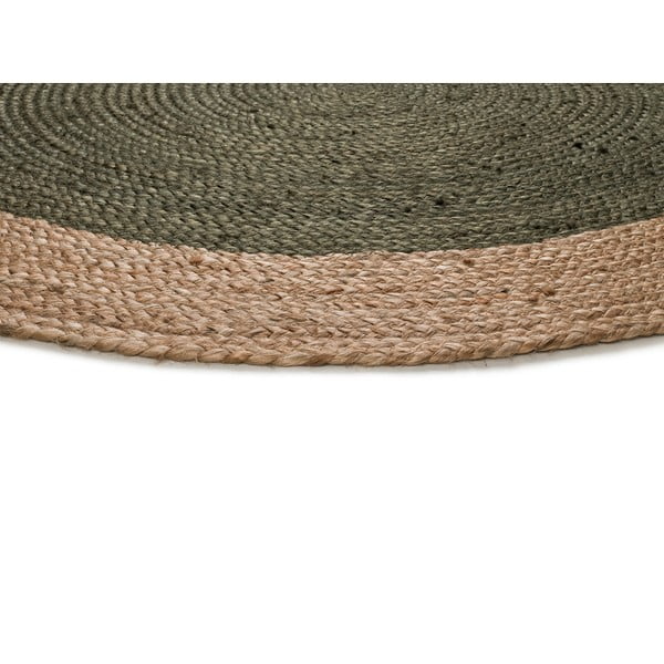 Zeleno-u prirodnoj boji okrugli tepih ø 90 cm Mahon – Universal-image-3