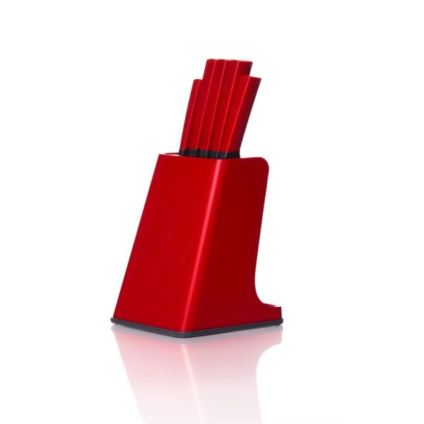 Set crvenog bloka noževa i 5 crvenih noževa-image-1