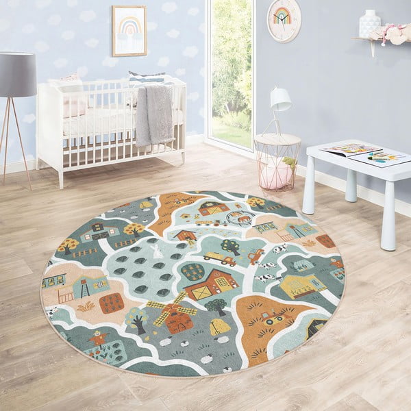 Periv dječji tepih za igru ø80 cm Farmer's Life – Mila Home-image-3