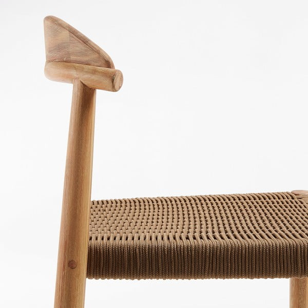 Vanjska barska stolica od drveta eukaliptusa Kave Home Glynis-image-1