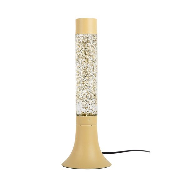 Svijetlo žuta stolna lampa sa staklenim sjenilom (visina 37,5 cm) Astro Glittler – Leitmotiv