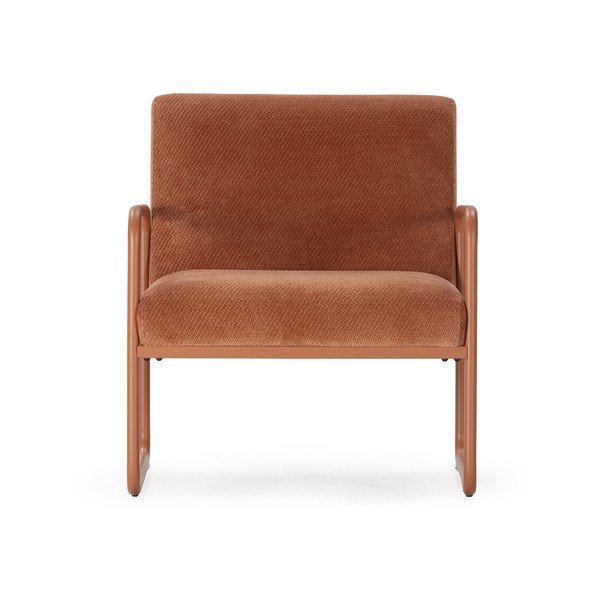 Fotelja od šenila boja terakote Vince – MOME-image-2