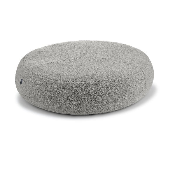 Sivi krevet za pse od boucle tkanine ø 90 cm Senso Pouffe Pebble M/L – MiaCara