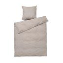 Siva/bež posteljina za krevet za jednu osobu/za produženi krevet od krepa 150x210 cm Bæk&Bølge – JUNA