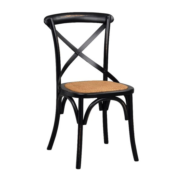 Crna blagovaonska stolica s vezom od ratana Rowico Gaston
