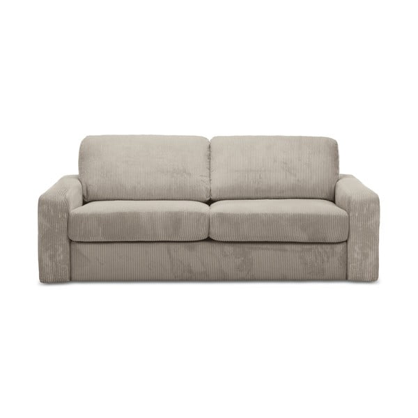 Svjetlo smeđa sklopiva sofa od samta 195 cm Nona – Makamii