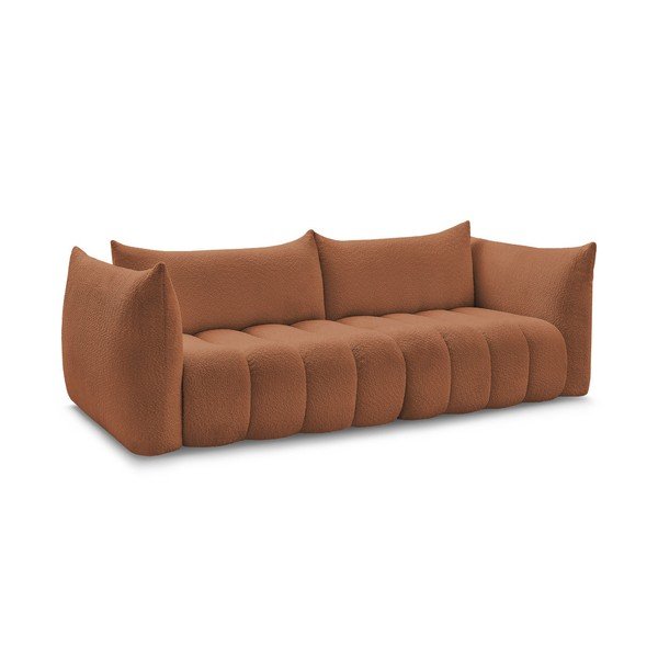 Narančasta sofa od bouclé tkanine 286 cm Azra – Bobochic Paris-image-2