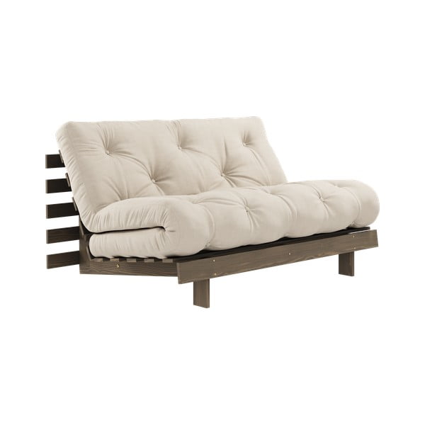 Bež/krem sklopiva sofa 140 cm Roots – Karup Design