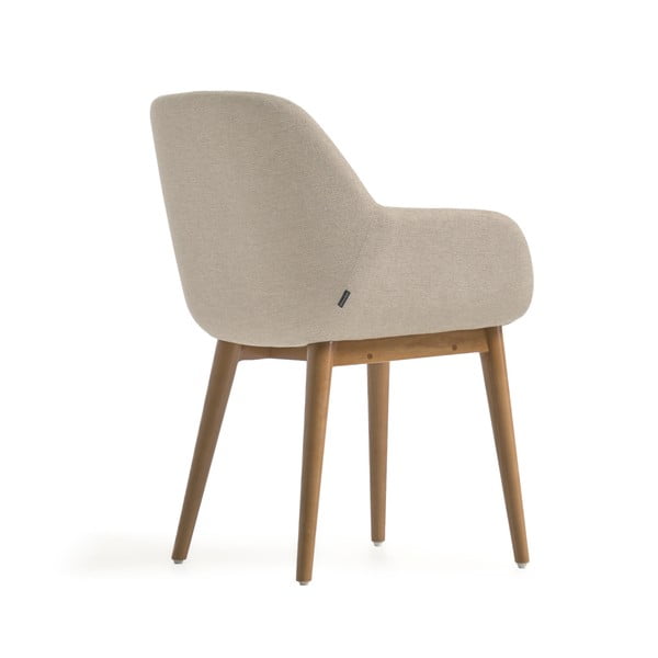 Bež podstavljena blagovaonska stolica s naslonima za ruke Konna – Kave Home-image-4