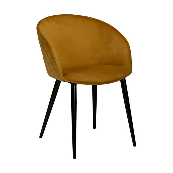 Baršunasta blagovaonska stolica u boji senfa Dual - DAN-FORM Denmark