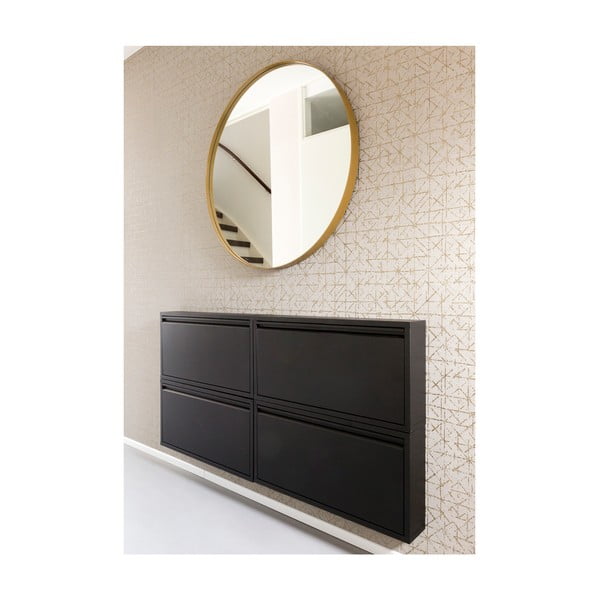 Crni metalni preklopni ormarić za cipele 75x37,5x12,5 cm Billy – Spinder Design-image-4