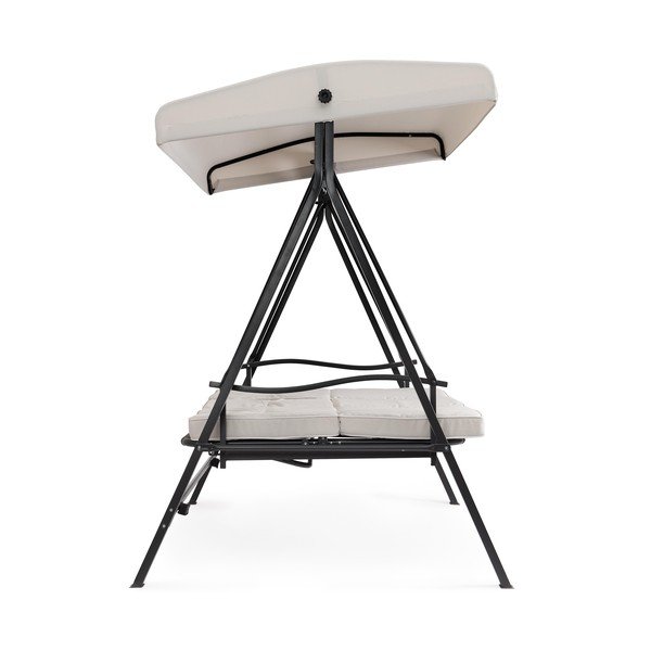 Antracitno siva/bež metalna vrtna ljuljačka Taurus – Bizzotto-image-4