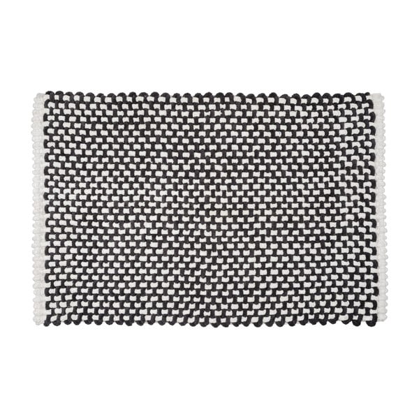 Crno-bijela tekstilna kupaonska prostirka 50x80 cm Covelo – Wenko