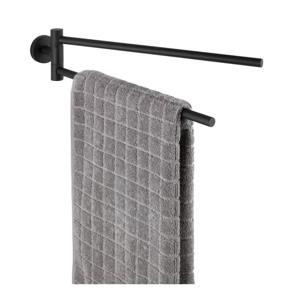 Mat crni zidni držač za ručnike od nehrđajućeg čelika Bosio – Wenko-image-2