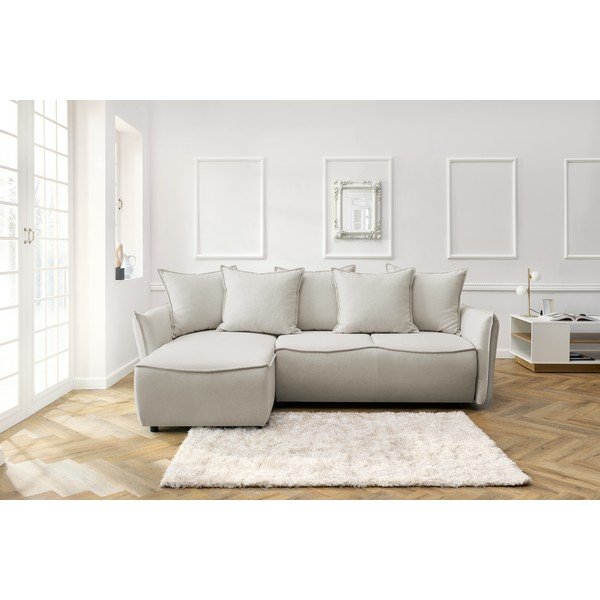 Krem sklopiva kutna garnitura (s lijevim kutom) Leon – Bobochic Paris-image-1