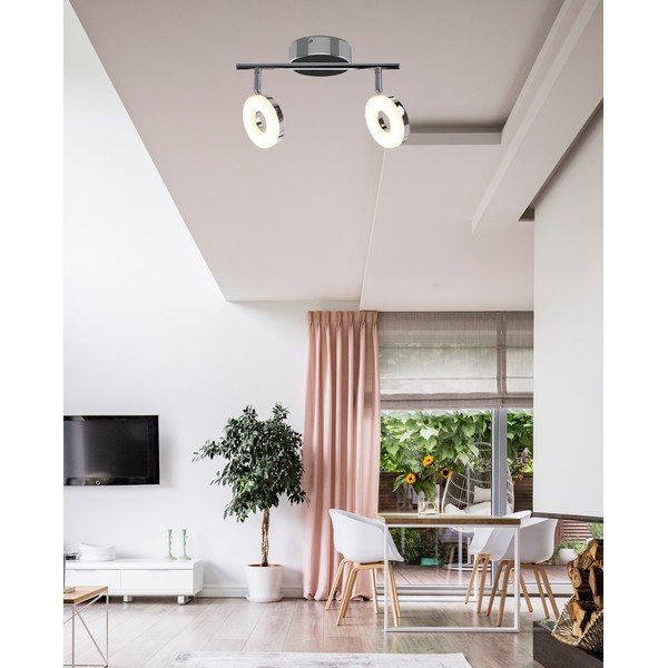 LED stropna svjetiljka u sjajno srebrnoj boji 27x16 cm Thema – Candellux Lighting-image-1