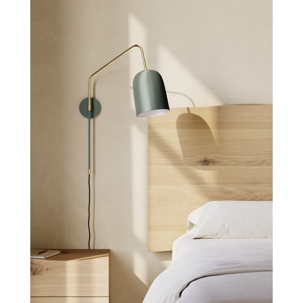 Zelena zidna lampa ø 15 cm Audrie – Kave Home-image-1