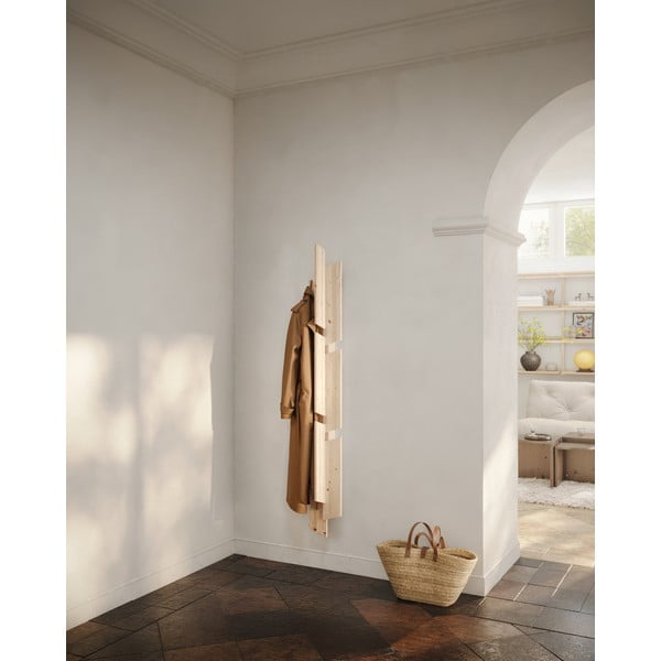 Zidna vješalica od masivnog bora u prirodnoj boji 26 cm Keeper – Karup Design-image-3