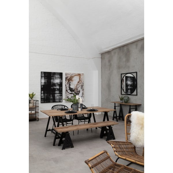 Pomoćni stol s pločom stola od borovine u prirodnoj boji 45x130 cm Hampstead – Premier Housewares-image-1