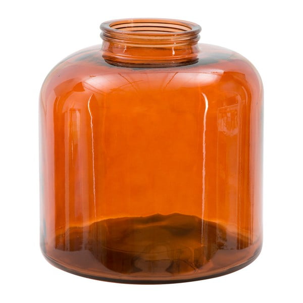Narančasta vaza od recikliranog stakla Mauro Ferretti Put, visina 36 cm