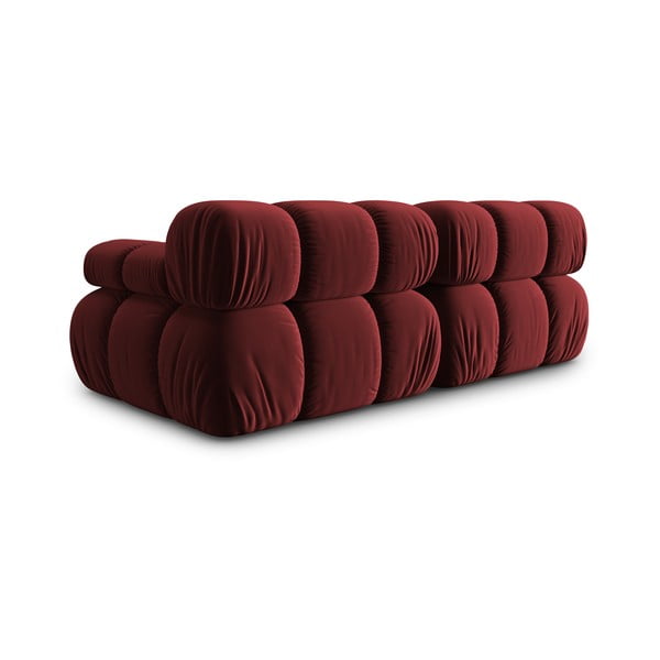 Crvena baršunasta sofa 188 cm Bellis – Micadoni Home-image-4