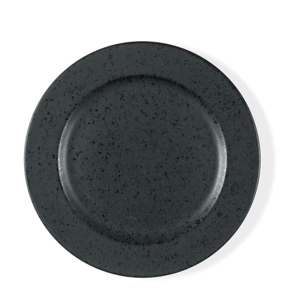 Crni zemljani desertni tanjur Bitz Basics Black, ⌀ 22 cm