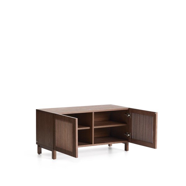 Tamno smeđi ormarić za cipele u dekoru jasena 98x50x43 cm Beyla – Kave Home-image-3