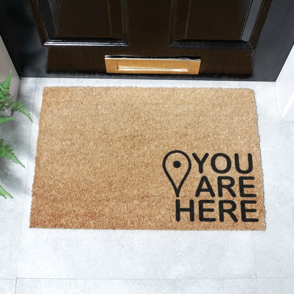 Otirač od kokosovih vlakana 40x60 cm You Are Here – Artsy Doormats-image-2