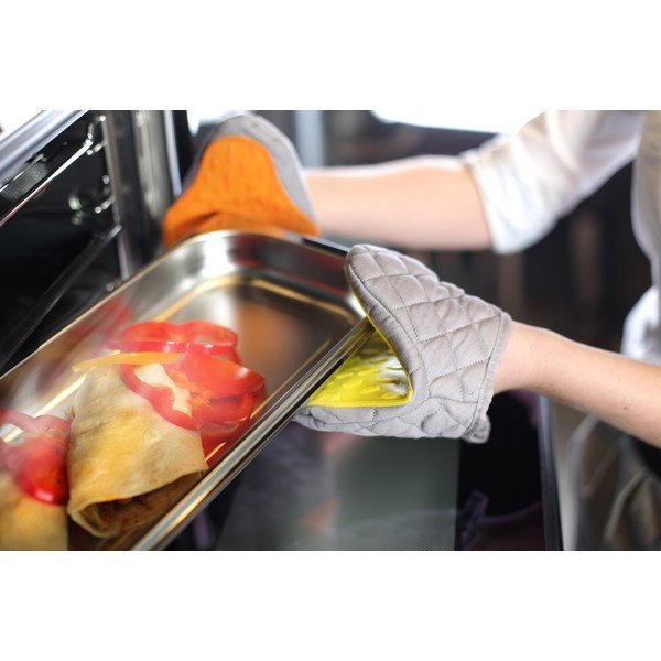 Žuto-siva pamučna rukavica sa silikonskim dizajnom Vialli-image-1