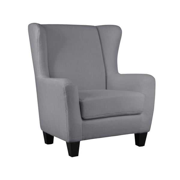 Siva baršunasta fotelja Zhili - Støraa-image-4