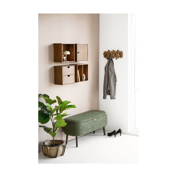 Zelena klupa od bouclé tkanine Harlow – House Nordic-image-1