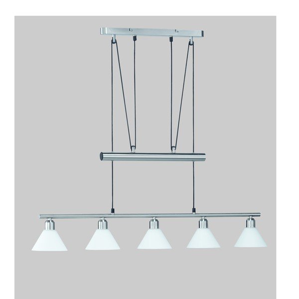 Viseća svjetiljka u srebrnoj boji sa staklenim sjenilom Stamina – Trio-image-1