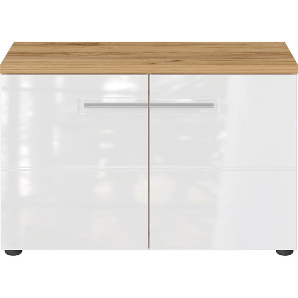 Bijeli ormarić za cipele u dekoru hrasta s klupom Aledo - Germania-image-2