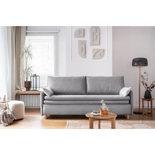 Svijetlo siva sklopiva sofa 207 cm Simon – Miuform-image-1
