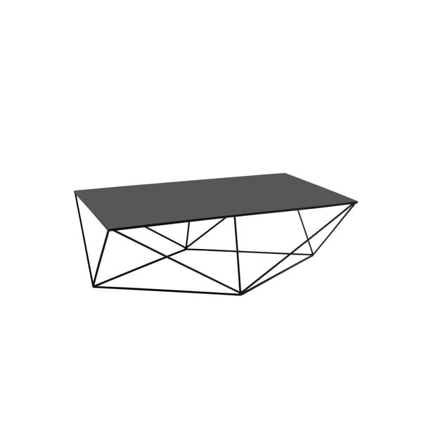 Crni stolić za kavu Custom Form Daryl, 140 x 80 cm