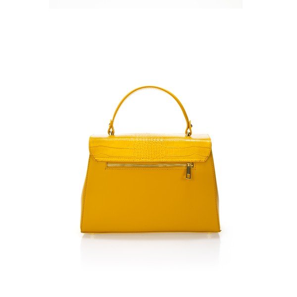 Žuta kožna torba Federica Bassi Maria-image-2