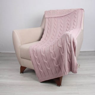 Ružičasti pamučni pokrivač za krevet Couture, 130 x 170 cm