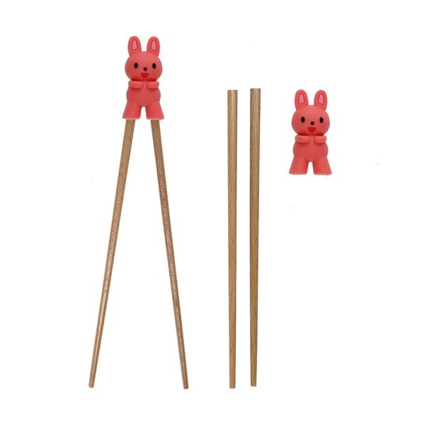 Drveni dječji štapići za učenje u prirodnoj boji Bunny – Rex London-image-3