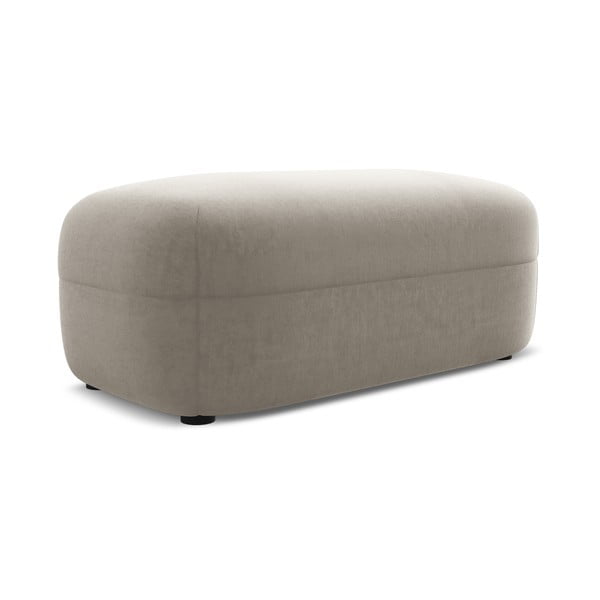 Bež baršunast tabure Moana – Makamii-image-1