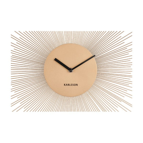 Zidni sat u zlatnoj boji Karlsson božur, ø 45 cm-image-1