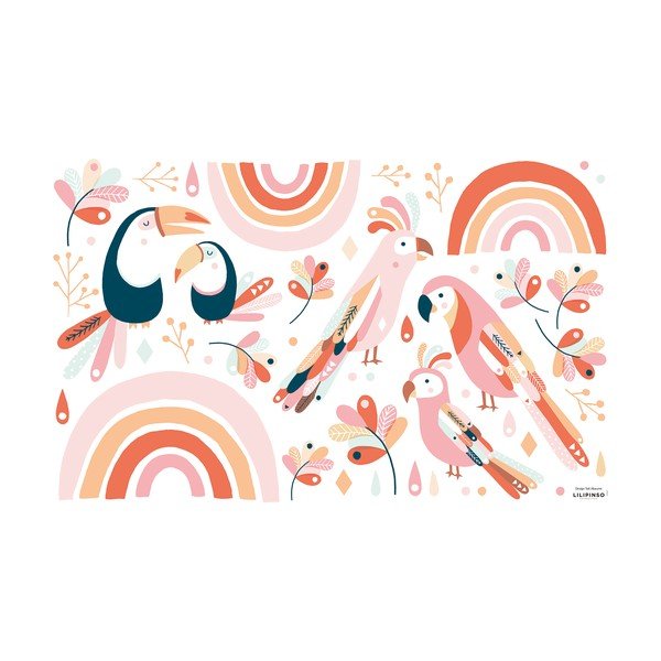 Naljepnice 64x40 cm Paradisio Birds – Lilipinso
