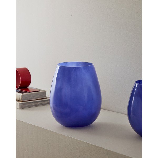 Plava staklena vaza (visina 26 cm) Kelse – Kave Home-image-1