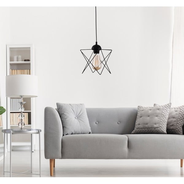 Crna viseća svjetiljka – Opviq lights-image-2