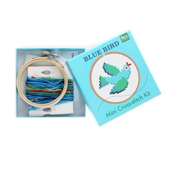 Kreativna igračka Cross-stitch Kit Blue Bird – Rex London-image-2